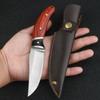 Multi-purpose Knife Stainless Steel Colored Wood Handle for Portable EDC Tool Survival Knife for Home Outdoor Camping, Fishing