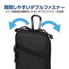 Hakuba OUTDOOR PRODUCTS Smartphone Pouch 04 Black with Carabiner and Belt Compatible with iPhone 12 PRO 8 Galaxy Galaxy Z Google Pixel Mi 11 Lite