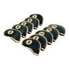 10pcs Golf Iron Head Covers Set Practical PU Leather Durable Headcover