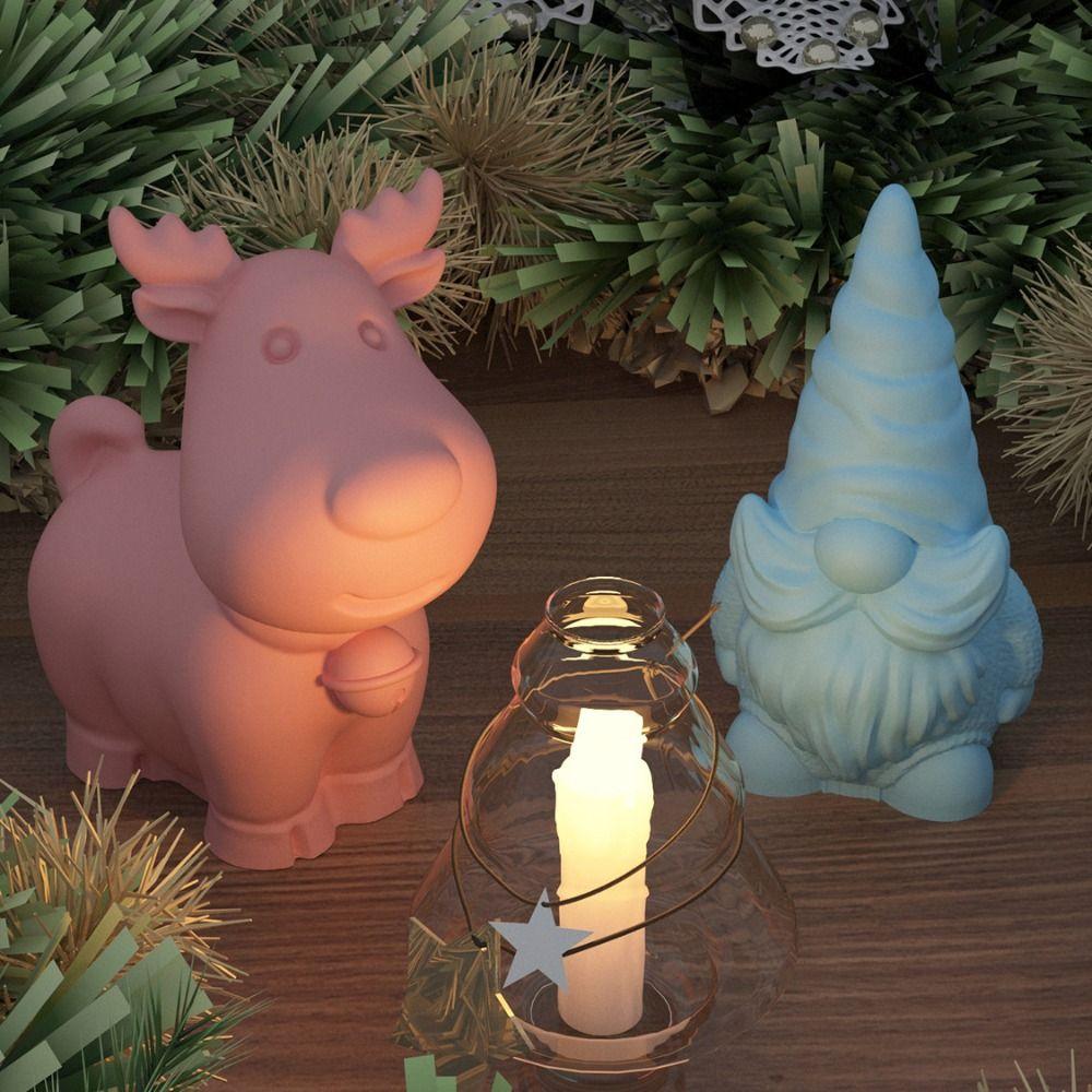 Белые силиконовые формы для свечей Санта-Клауса, силиконовая форма для мыла, новая форма для свечей