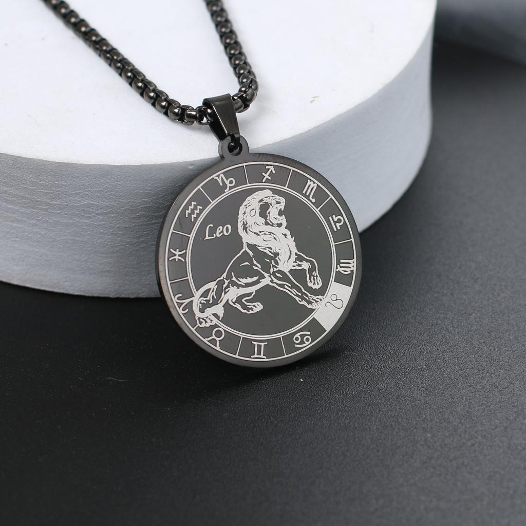 Ожерелье со знаком зодиака для мужчин и женщин лучшему другу, собачьи жетоны, подарок на день рождения, ожерелье с 12 созвездиями, кулон, ювелирное изделие для пары, подарок