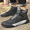 Осенне-зимняя обувь для активного отдыха из хлопка. Мужские высокие ботинки. Теплые плюшевые износостойкие подошвы. Оксфордские туфли. Походная обувь. Бесплатная доставка.