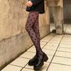 Women's Tights Love Heart Fishnet Stockings.Sexy Ladies Faux Tattoo Hollow Out Mesh Fishnet Pantyhose Female Club Party Hosiery