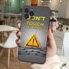 Чехол для телефона с рисунком "Не трогай мой телефон" для iPhone 17 16 15 14 13 12 11 Pro Max Plus Mini Мягкий черный чехол