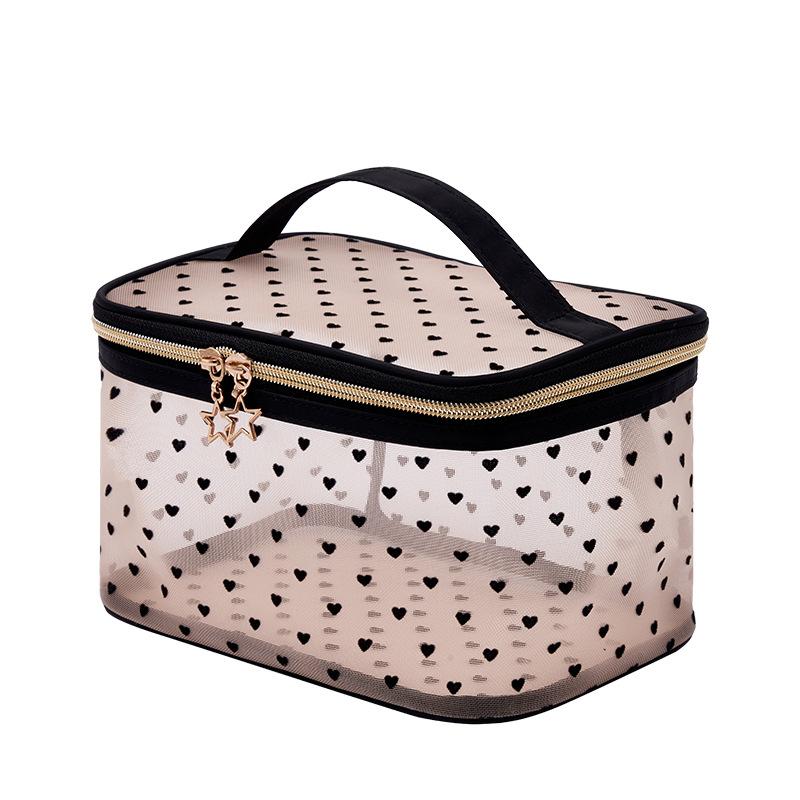 2026Large-Capacity Mesh Cosmetic Toiletry Bag Travel-Friendly Portable Handheld Storage Pouch Logo Customization Available Model