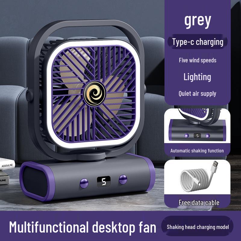 Compact USB Charging Silent Desk Fan for Home or Office