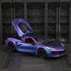 2024 CaiPo Z06 Kerbette Литой Модель Гоночного Автомобиля с Открывающимися Дверями, Звуком и Светом
