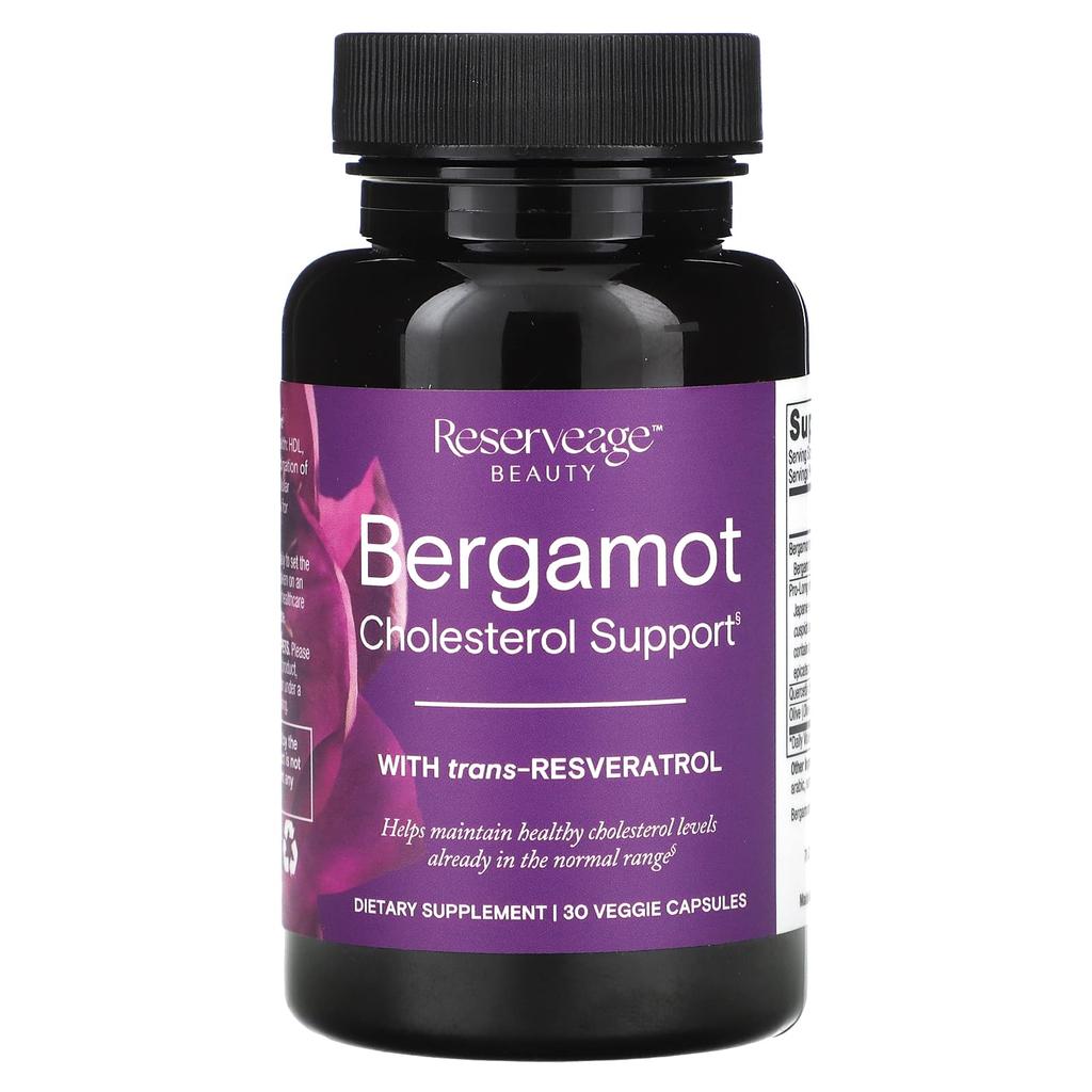 Bergamot Cholesterol Supplement, Veggie Capsules 30