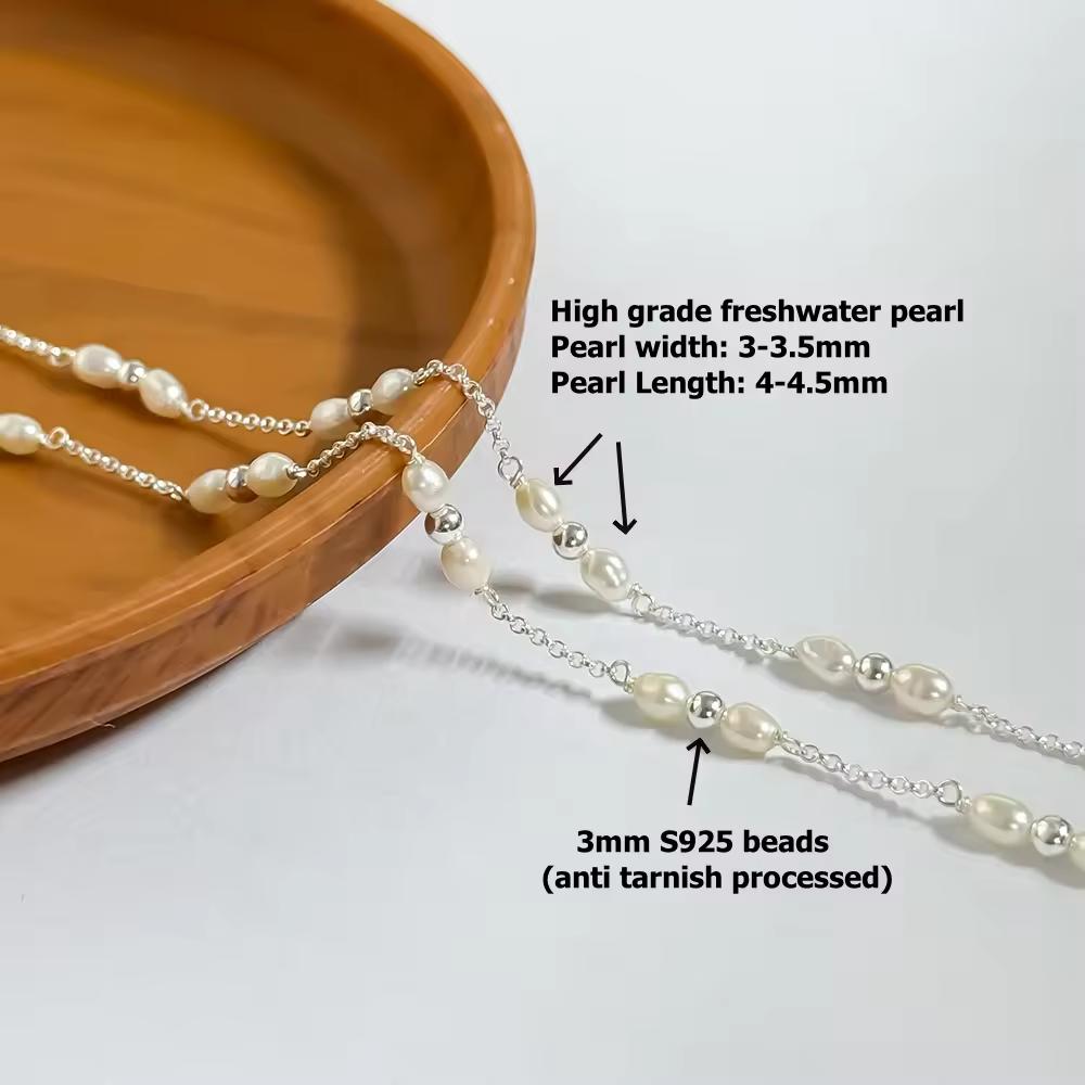 New Arrive Natural High Grade Freshwater Pearl with Bead Chain Fine 14k Gold Filled Bulk Rolo Chain for Permanent Jewelry Making