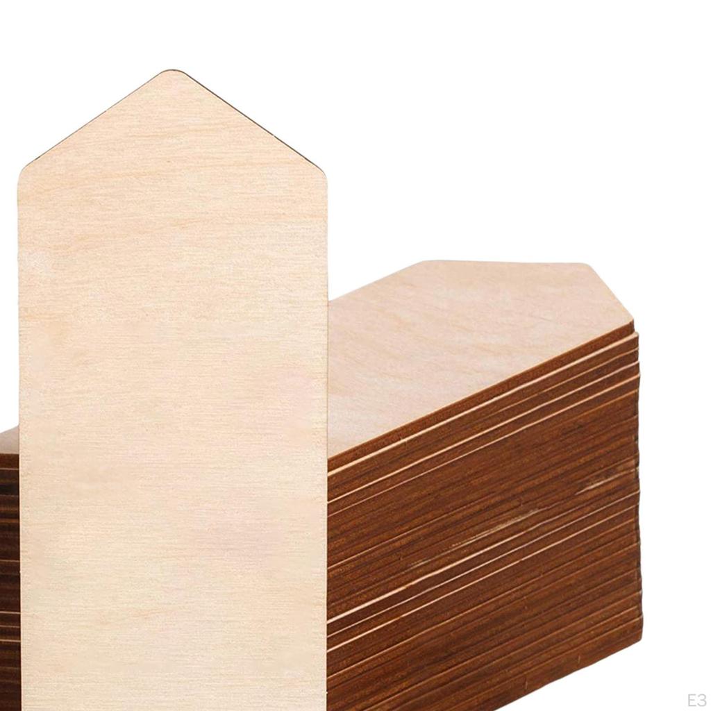 24 Pieces Unfinished Wood Signs DIY Writing Hanging Banners Crafts Furnishing Supplies