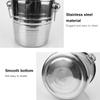 Ice Cube Maker Champagne Wine Beer Bucket 5L Stainless Steel Double Ring Wine Beer Cooler Bucket For KTV Bar Kitchen Party Barware