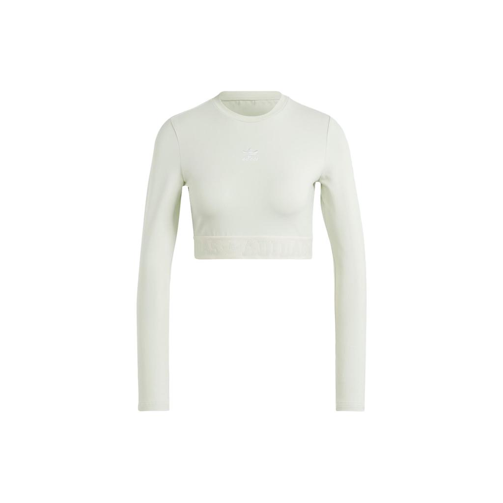 adidas Оригиналы NEUTRAL COURT GRAPHIC LONG SLEEVE TEE 'Linen Green' IS5268