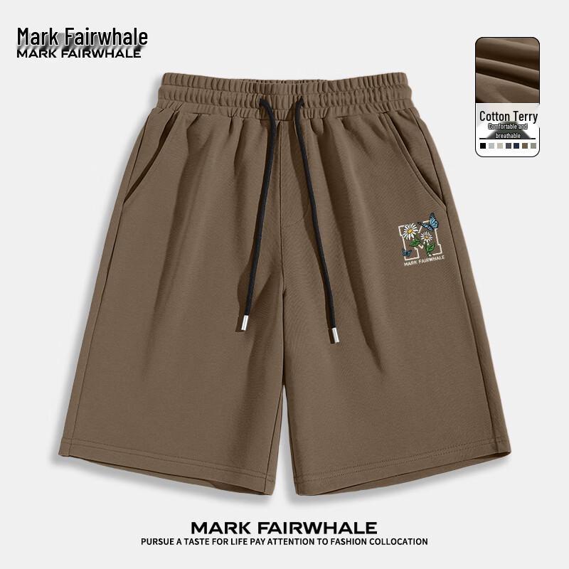 MARK FAIRWHALE Men's Loose Fit Cotton Casual Athletic Shorts