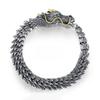 Yan Yu Long Men's Retro Dragon Bone Bracelet - Trendy, Dominant, High-End Cold Style.