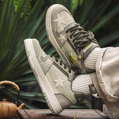 Осенние кеды женские повседневные трендовые туфли хлебный тренд бренд Западное озеро Лунцзин звезды чай нишевый дизайн чувство национального тренда