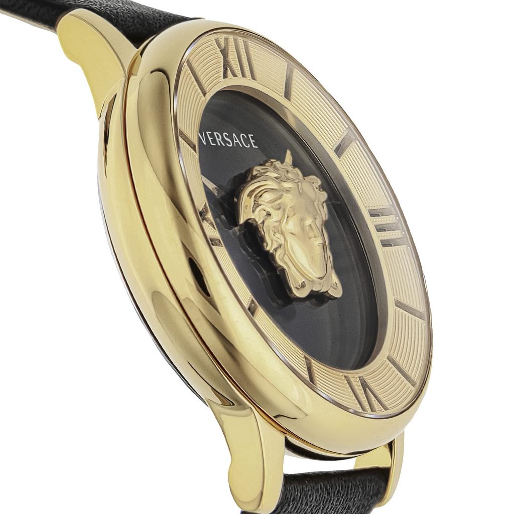 Часы LA MEDUSA La Medusa Золотой циферблат Нержавеющая сталь Сапфировое стекло Кварцевые 43MM Швейцарские часы VE2R00122 Черный [Versace] Женские [Товар]