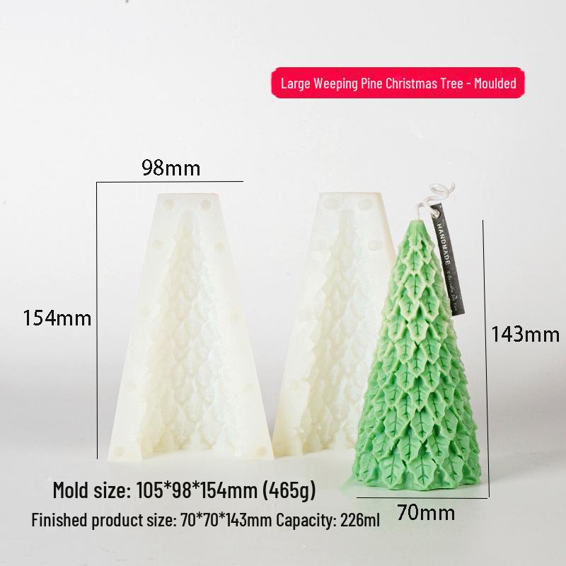 3D Christmas Tree Silicone Mold for Candles and Aromatherapy