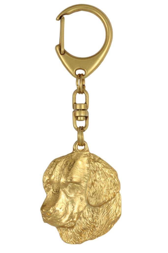 Golden Retriever - Brelok I Naszyjnik Z Psem W Pudełku, Produkt Pozłacany Wysokiej Jakości, Marka Art-Dog