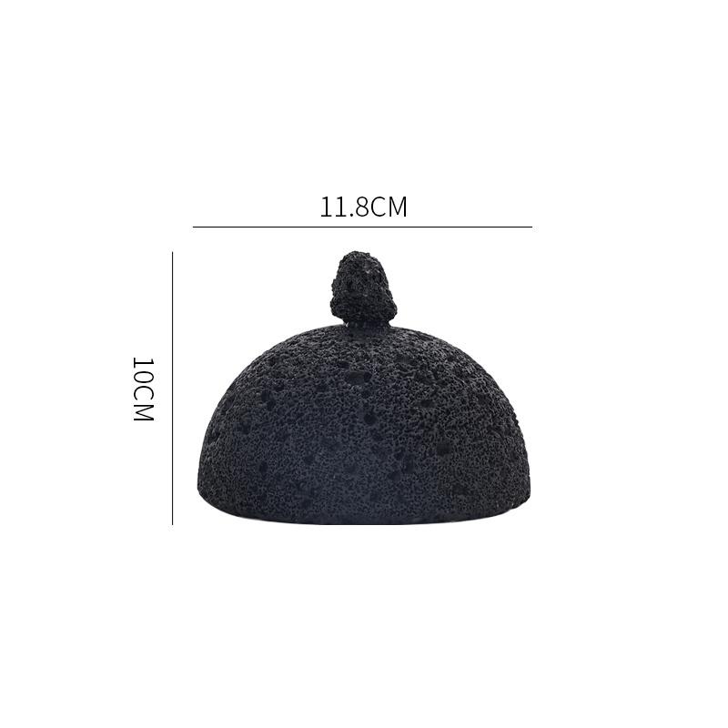 Black Cement Tableware Dinner Plate stone Sashimi sushi Disc Dry Ice Tray Plate Dessert Plates Dim Sum Dish Steak Plates Bowl