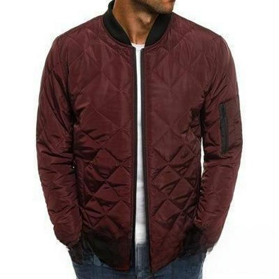 2023 European Men's Colorful Diamond Cotton Jacket - Autumn/Winter Collection, Loose Fit, Free Shipping