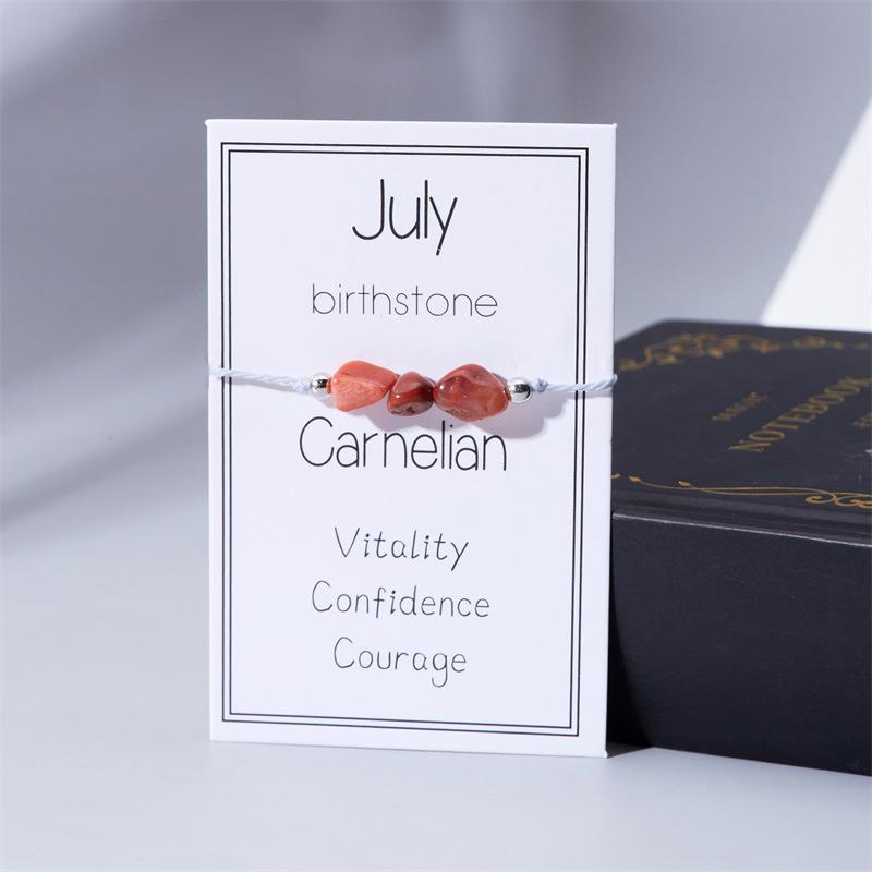 Новый плетеный браслет с кристаллами и камнями на день рождения - женский браслет из бумажной карты