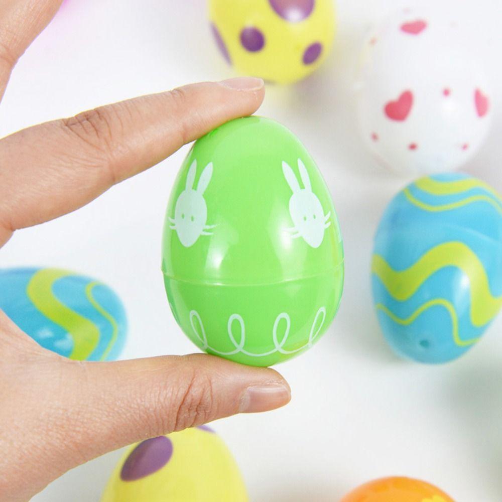 Children's Toys Colourful Easter Egg Fillable Easter Egg Plastic Assorted Eggs DIY Educational Toys
