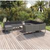 Day and Night - Day and Night Garden Furniture Set 12 Pieces and Gray Synthetic Rattan Cushions