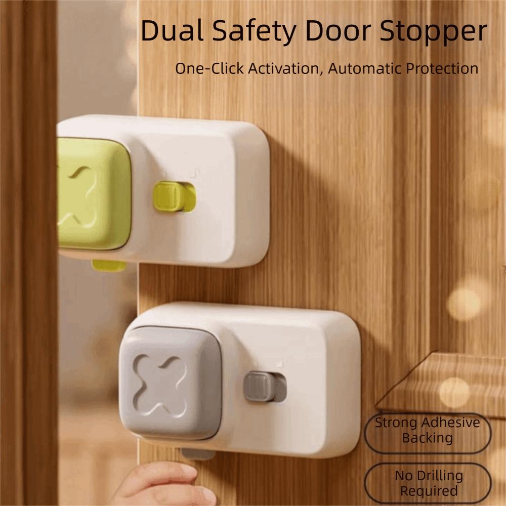 Anti-Pinch Design Dual Safety Door Stoppers Self-adhesive Silicone Doorstop Home Safety