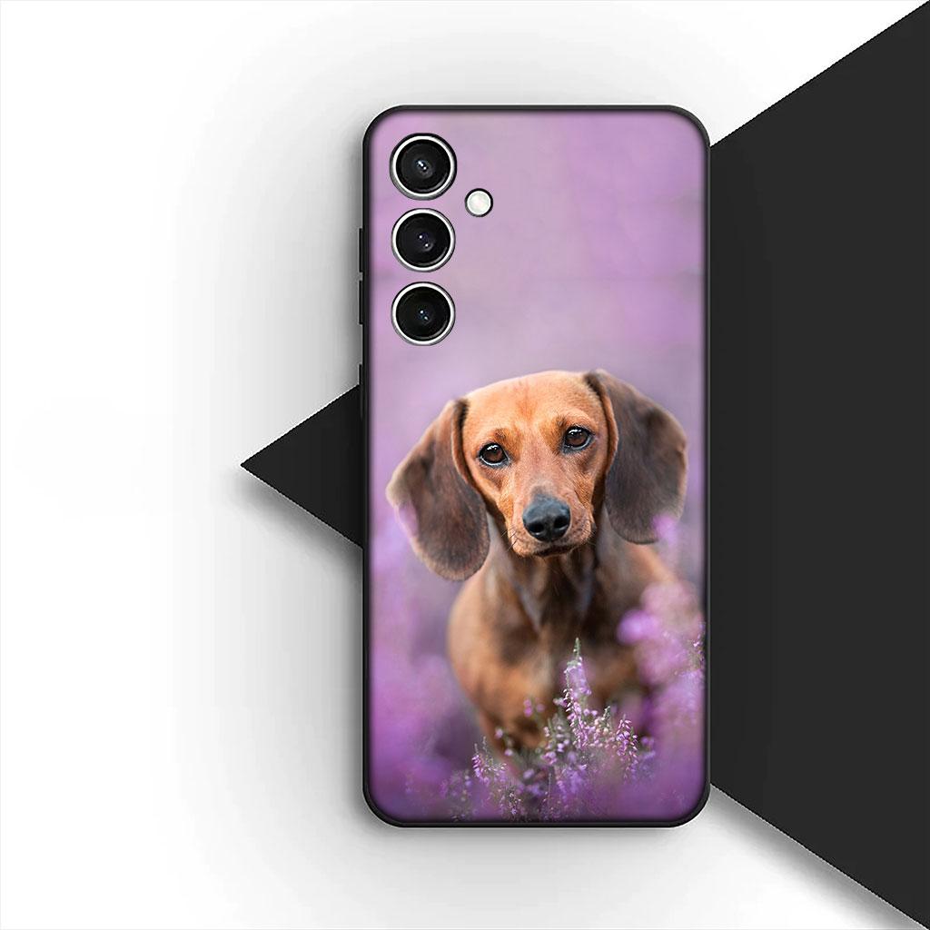 Чехол для телефона для Motorola Moto G86 G57 E14 E15 G14 G34 G35 G84 G24 A54 G15 Power E22 Корпус Мягкий чехол Обои Такса Собака