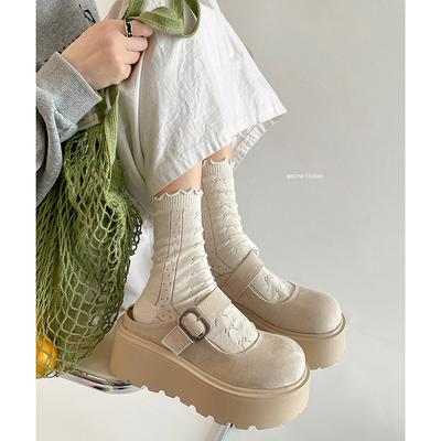 Модные и легкие шлепанцы-мюли на высокой толстой подошве с закрытым носком для женской летней носки, новинка 2025 года, полушлепанцы Мэри Джейн