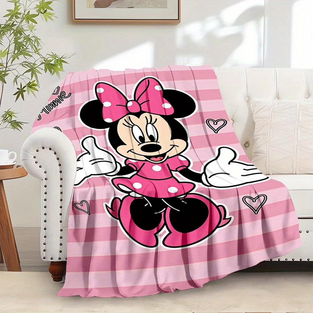 1pc Flannel Minnie Mouse Pink Polka Dot Bedding