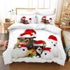 Christmas Digital Printing Quilt Set Three-Piece Christmas Cat