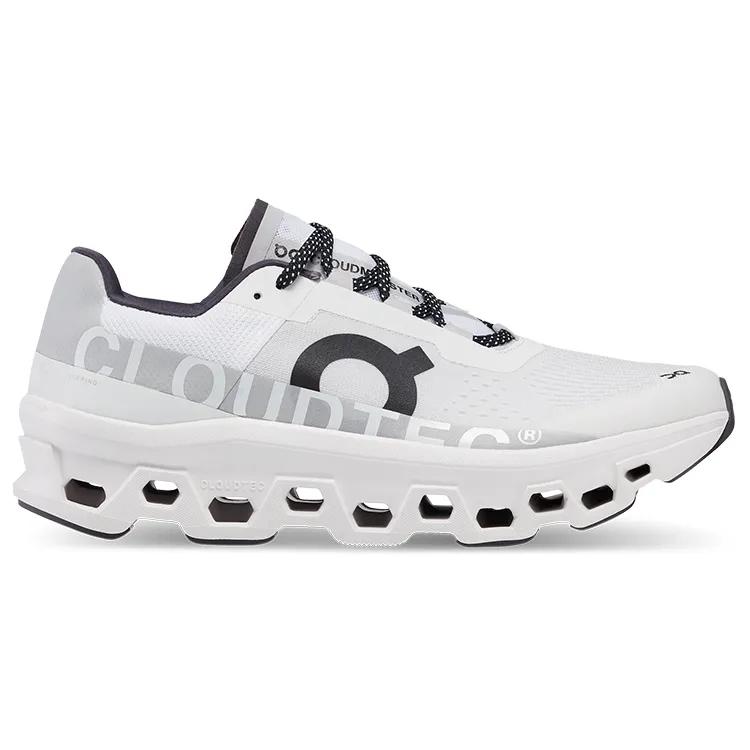 On Cloudmonster Fabric Breathable Low top Carbon Plate Long Distance Running Shoes Men's Pure White (Unisex) Running Shoes 61.98434