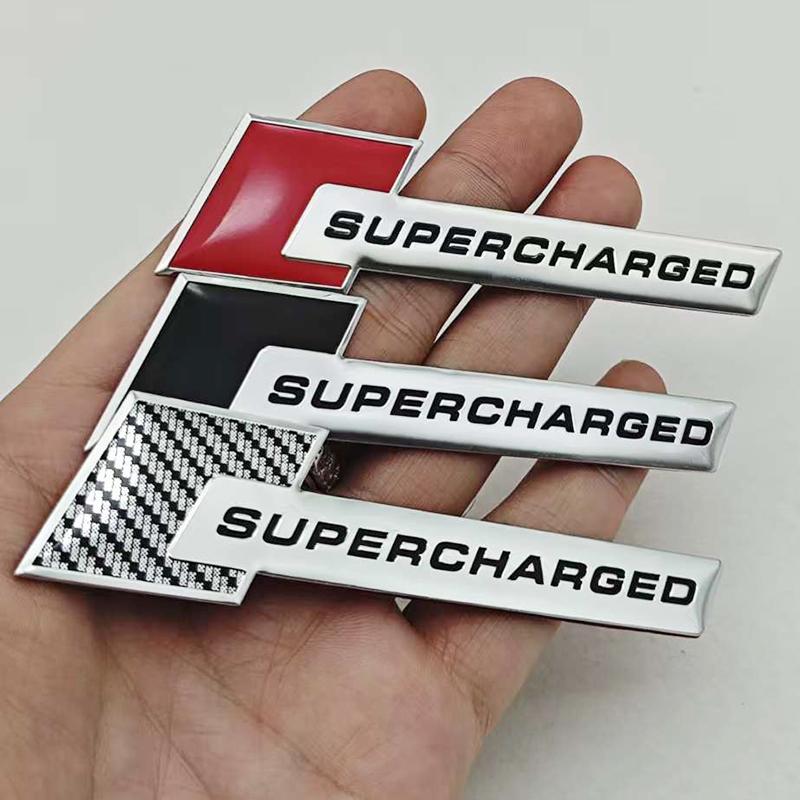 2026 3D Aluminum Car Letters Supercharged Logo Car Rear Trunk Fender Emblem Badge Stickers Decals For AQ4 A Series Q S SQ RS Series
