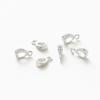 4PCS/lot 14K 18K Gold Color Plated Brass with Zircon Bale Pinch Clasp For Pendant Connector DIY Necklace Jewelry Making Findings