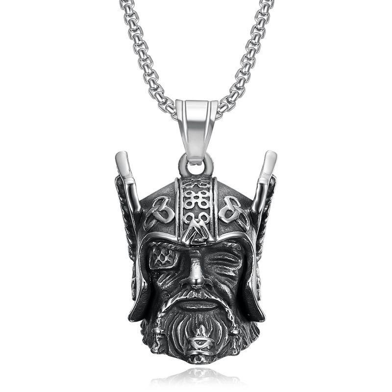 Vintage Stainless Steel Luck Bell Pendant Charm Riding Amulet Necklaces For Men Fashion Motorcycle Hip Hop Rock Party Jewelry