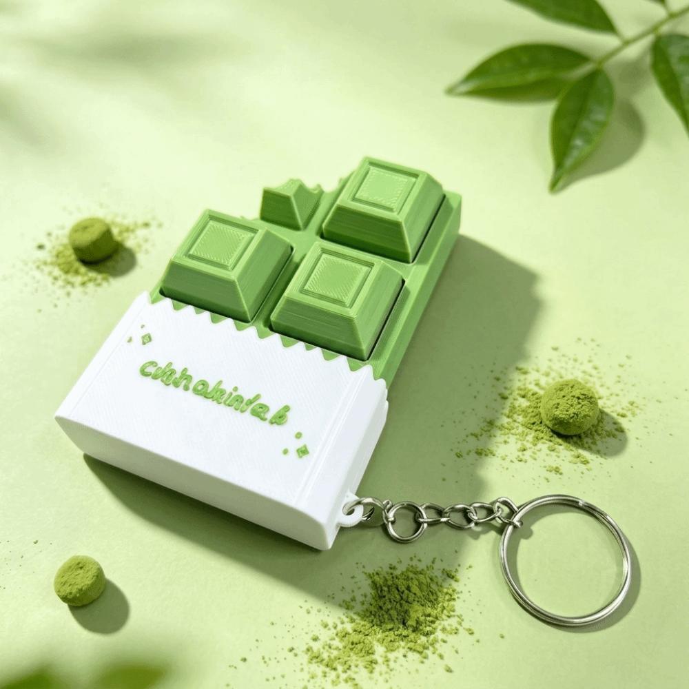 Japanese Style Chocolate Keyboard Keychain Keyboard-style Keyboard Fidget Toy Fidget Play