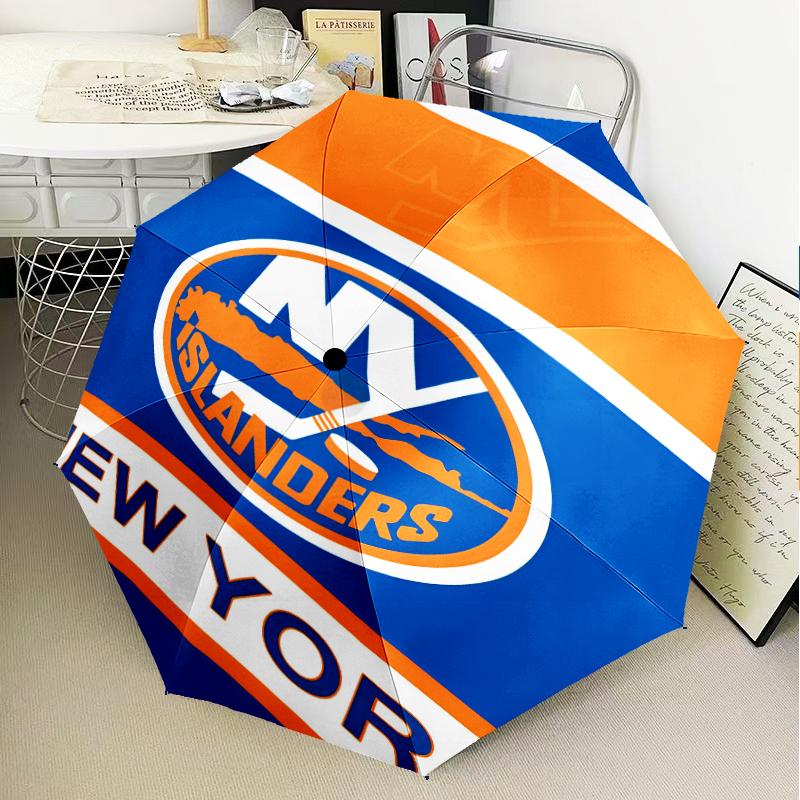 Ny Islanders Pride Umbrella Folding umbrella, automatic umbrella 8-Frame for Travel, camping Use Gift for Halloween Christmas