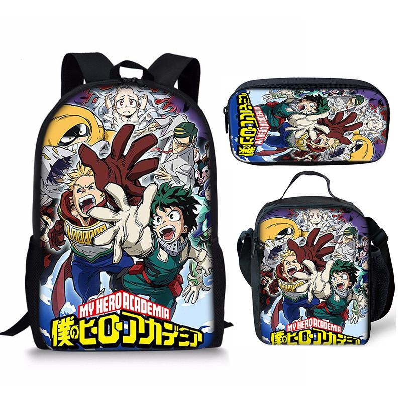 My Hero Academia Student Pack With Polyester Lining And Anime Cartoon Design For Teens