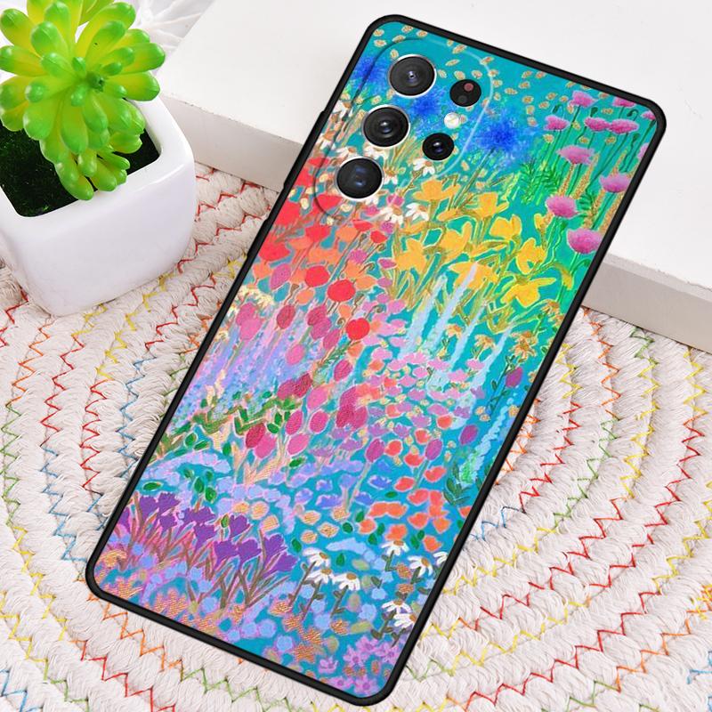 Красочный Цветочный Рисунок Арт Чехол для Телефона для Samsung Galaxy note 10 pro S26 Ultra S23 S24 FE S25 S21 S22 PLUS ударопрочный Чехол