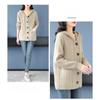 Thick Knitted Hooded Cardigan for Middle-aged and Elderly Women In Short  Length