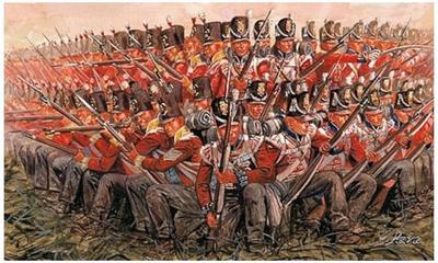 Platz Italeri 1/72 Наполеоновские войны Британский солдат 1815 Пластиковая модель IT6095 (Человек)