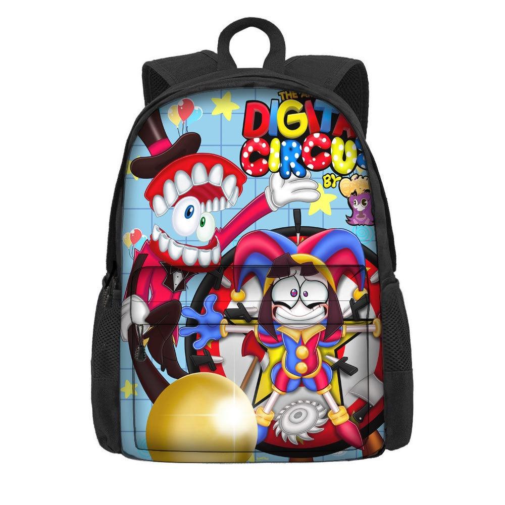 The Amazing Digital Circus School Bag For Boys And Girls Breathable And Durable 3rd-4th Grade Trendy And Cool Style Polyester Material