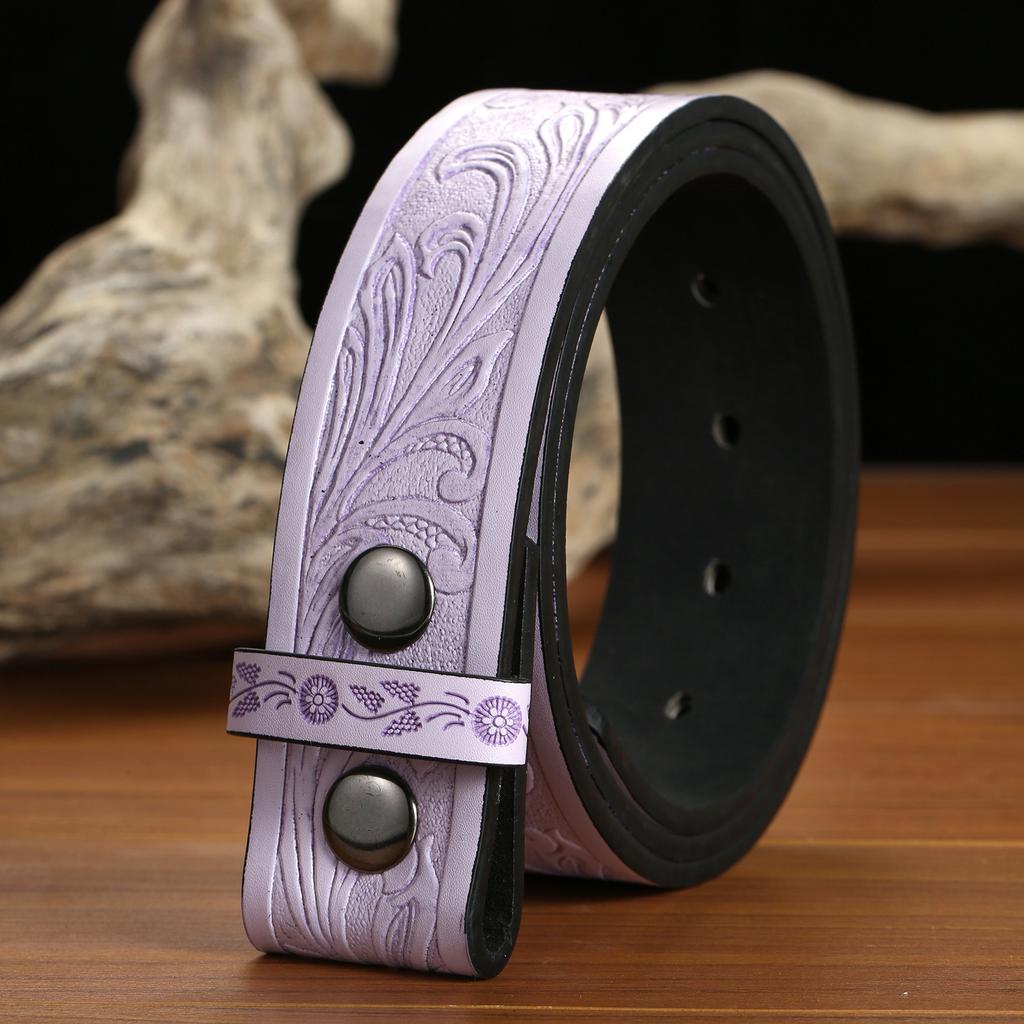 Персонализированный ремень в стиле вестерн из денима, ретро-дизайн, нейтральный стиль, мужской и женский тисненый ремень