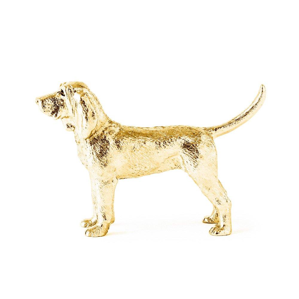 Коллекция фигурок собак британского искусства Bloodhound, позолоченных в 22 карата