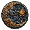 Ретро Круглые Металлические Жестяные Знаки Декор с Лицом Солнца и Луны Ностальгическая Железная Живопись Новинка Для Кафе Бара Мужской Уголок Настенный Декор