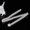 "Korean Style Rhinestone Pearl Waist Chain for Women – Fashionable, Sweet, Elastic Belt"