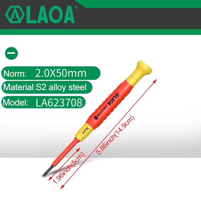 LAOA Изолированная прецизионная отвертка крестовая маленькая отвертка для снятия очков часов сотового телефона ноутбука