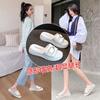 Summer New Slippers Women's Versatile Leather Thick Soles Increase Height Casual Wear Women's Shoes Non-slip