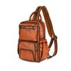 Tanned Natural Cowhide Bag for Shoulder Chest Tote iPad Genuine Thick Can Be Attached To Either 13781 Antique-look One-shoulder Men, 3-way,